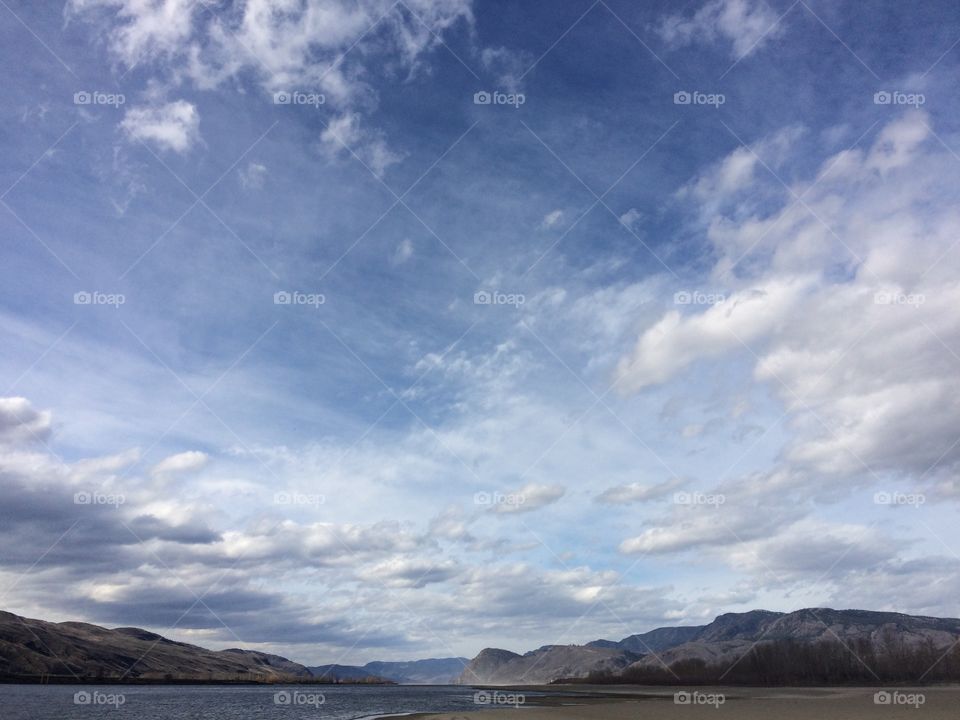 Beautiful scenic sky and mountains 