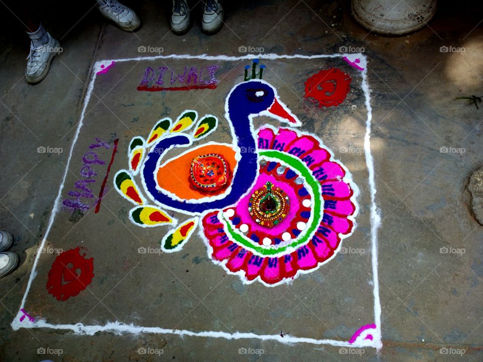 rangoli : the art work ( happy deepawali )