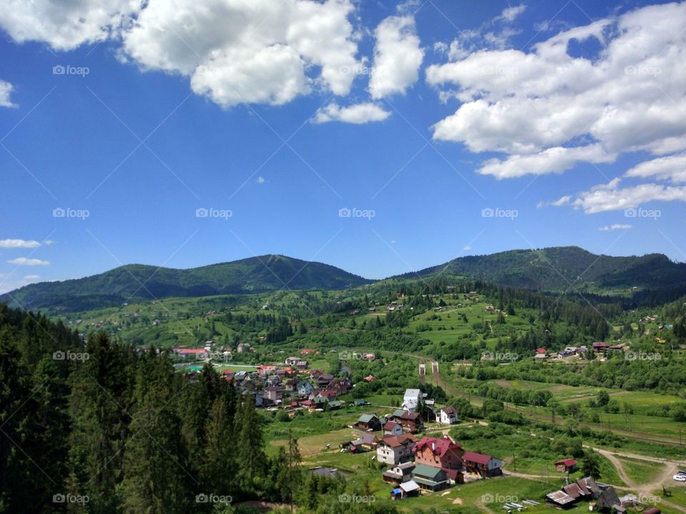 Carpathian mountains landscape