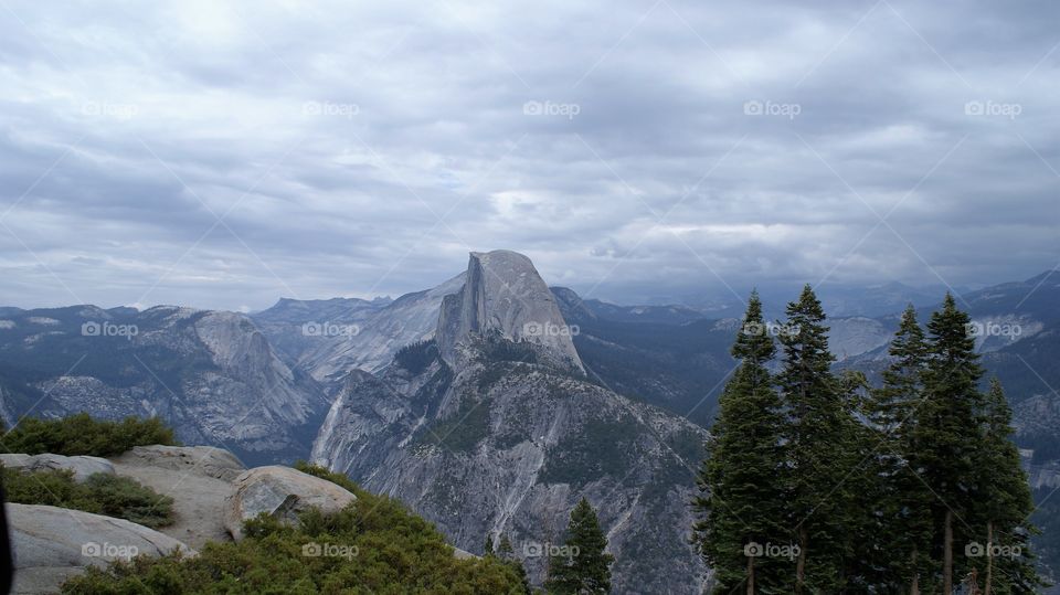 High angle view of yosemitte