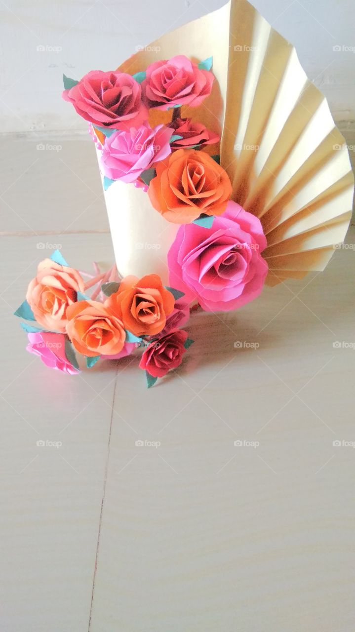 paper flower vase