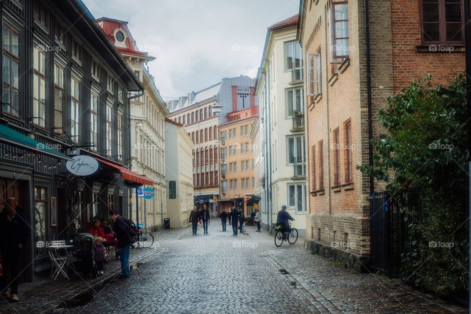 Walking down the street