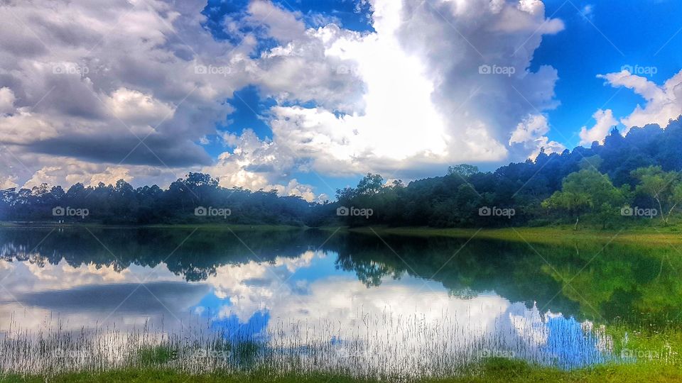 Hte Thame ( Russia ) Lake from Taunggyi.
Southern Shan State ,Myanmar.