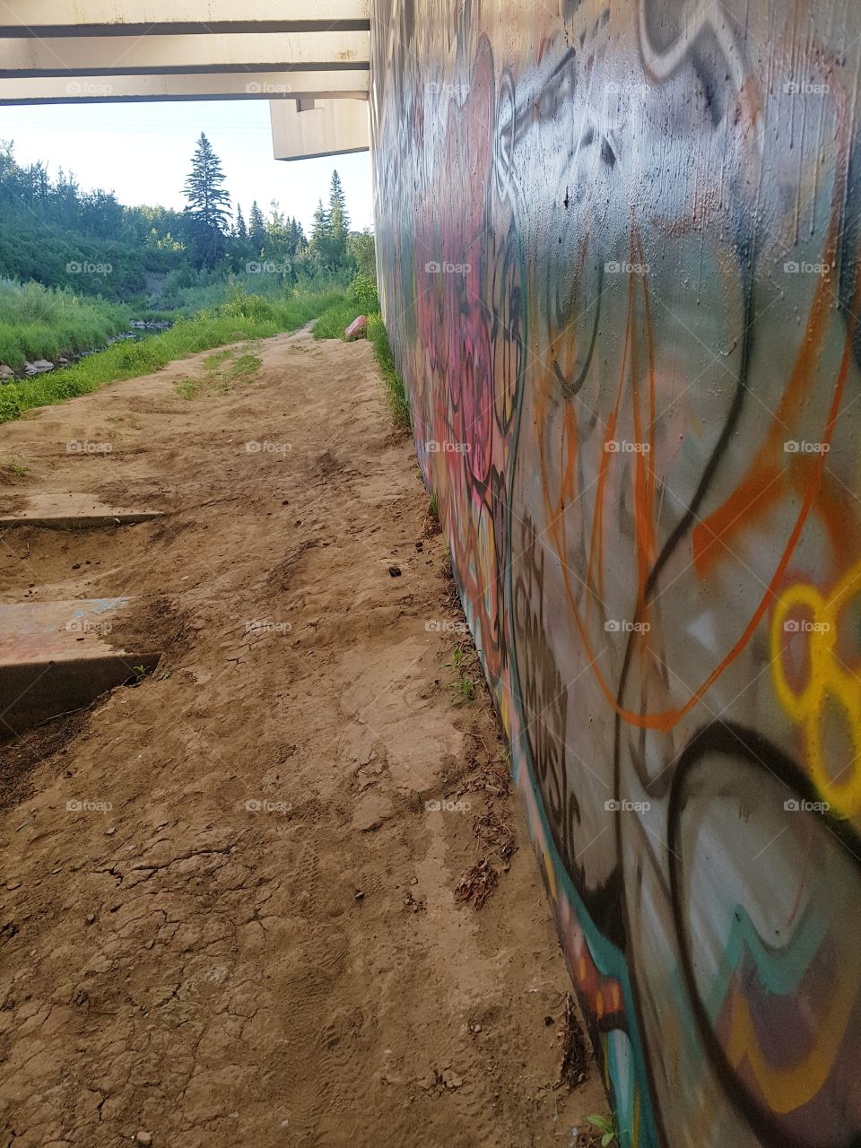 Graffiti pathways.