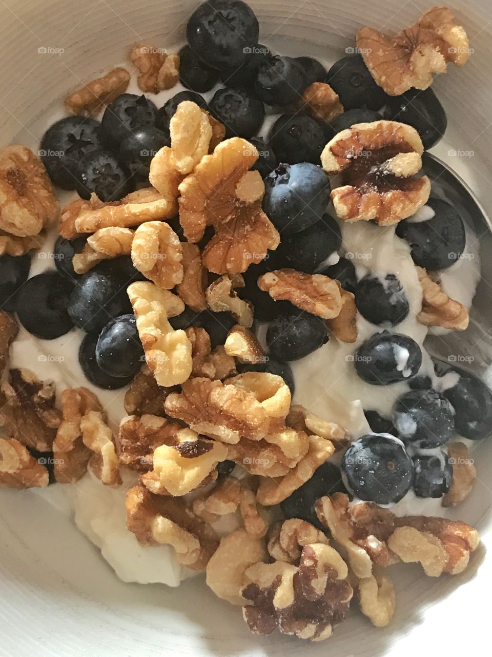 Elevated view of breakfast