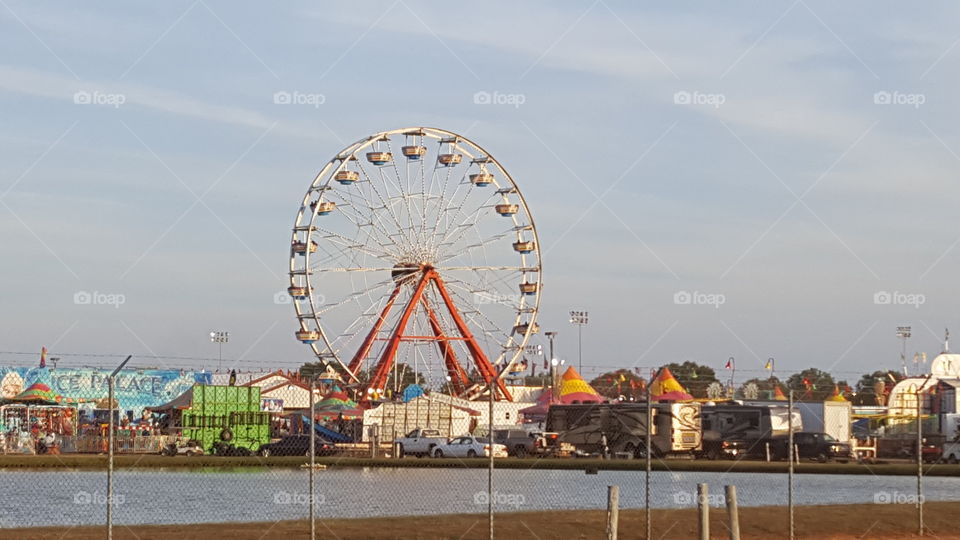 Sky, Ferris Wheel, Water, Travel, River