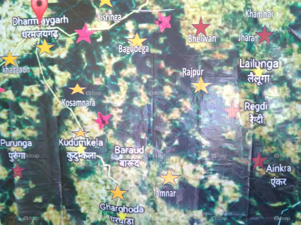 This map is of Dharamjaigarh which is located in the middle of Raigad district of Chhattisgarh and it was also a state ...