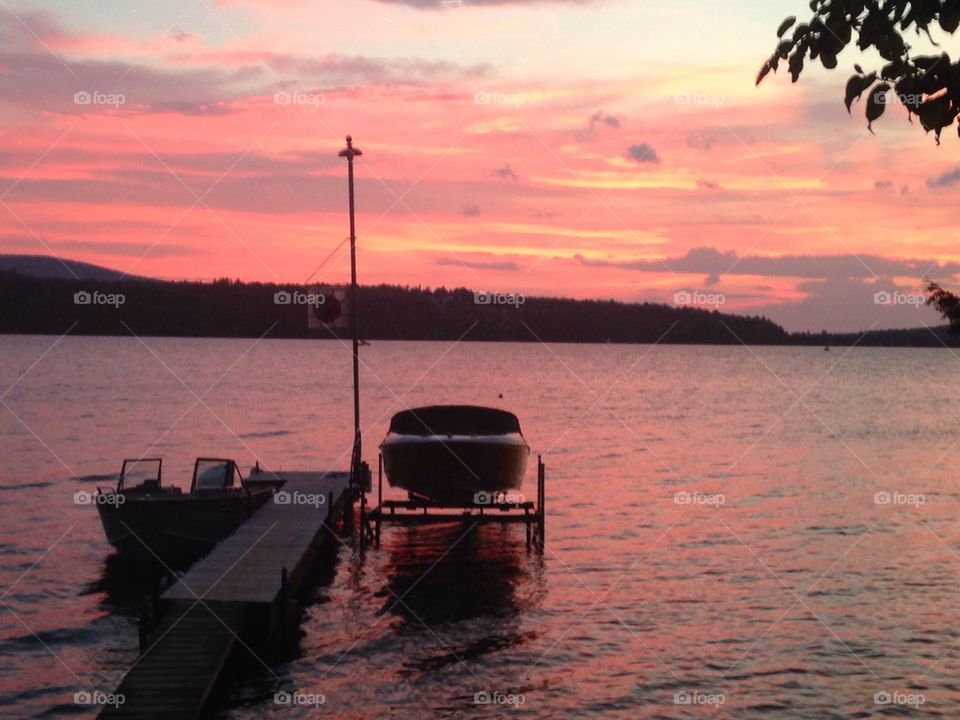 Lake sunset 