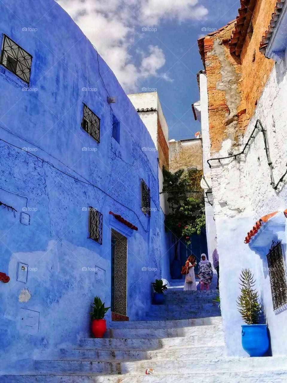 Clash of Colors.. Morocco's Blue City