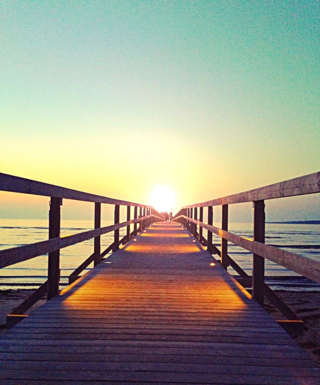 Pier in sunset