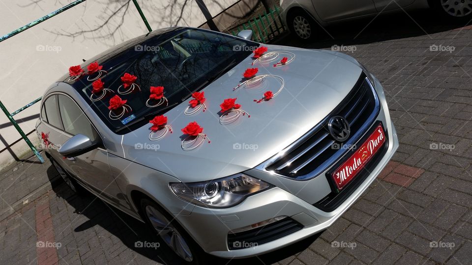 wedding decoration car
