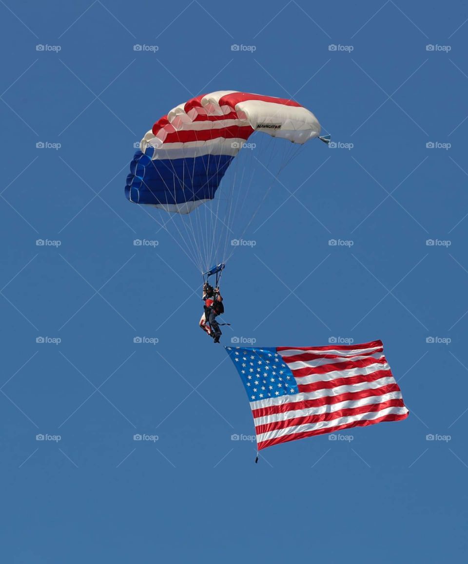 person with parachute