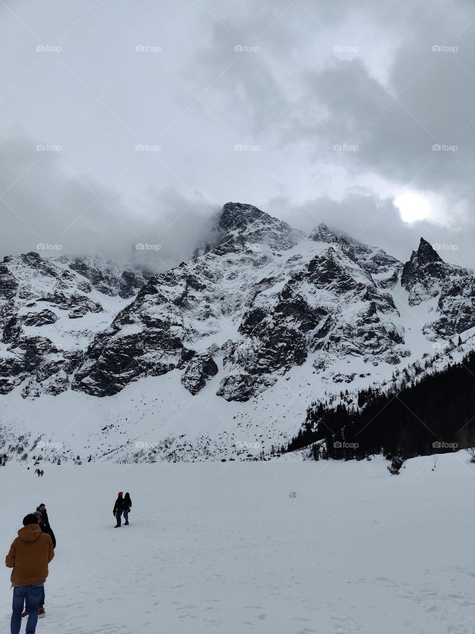 enjoying the snow in poland