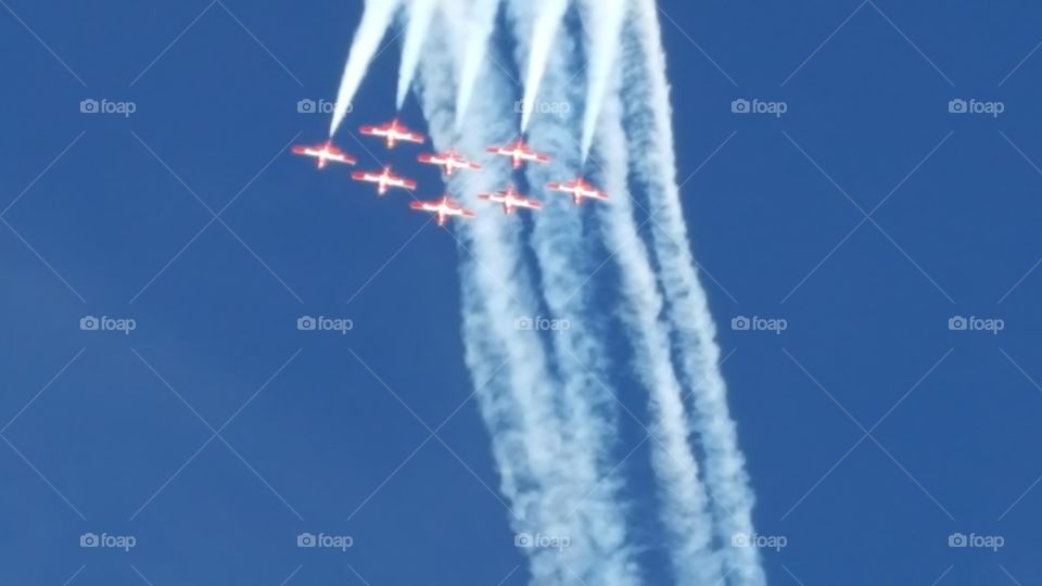 Airplane, Aircraft, Sky, Smoke, Aviate
