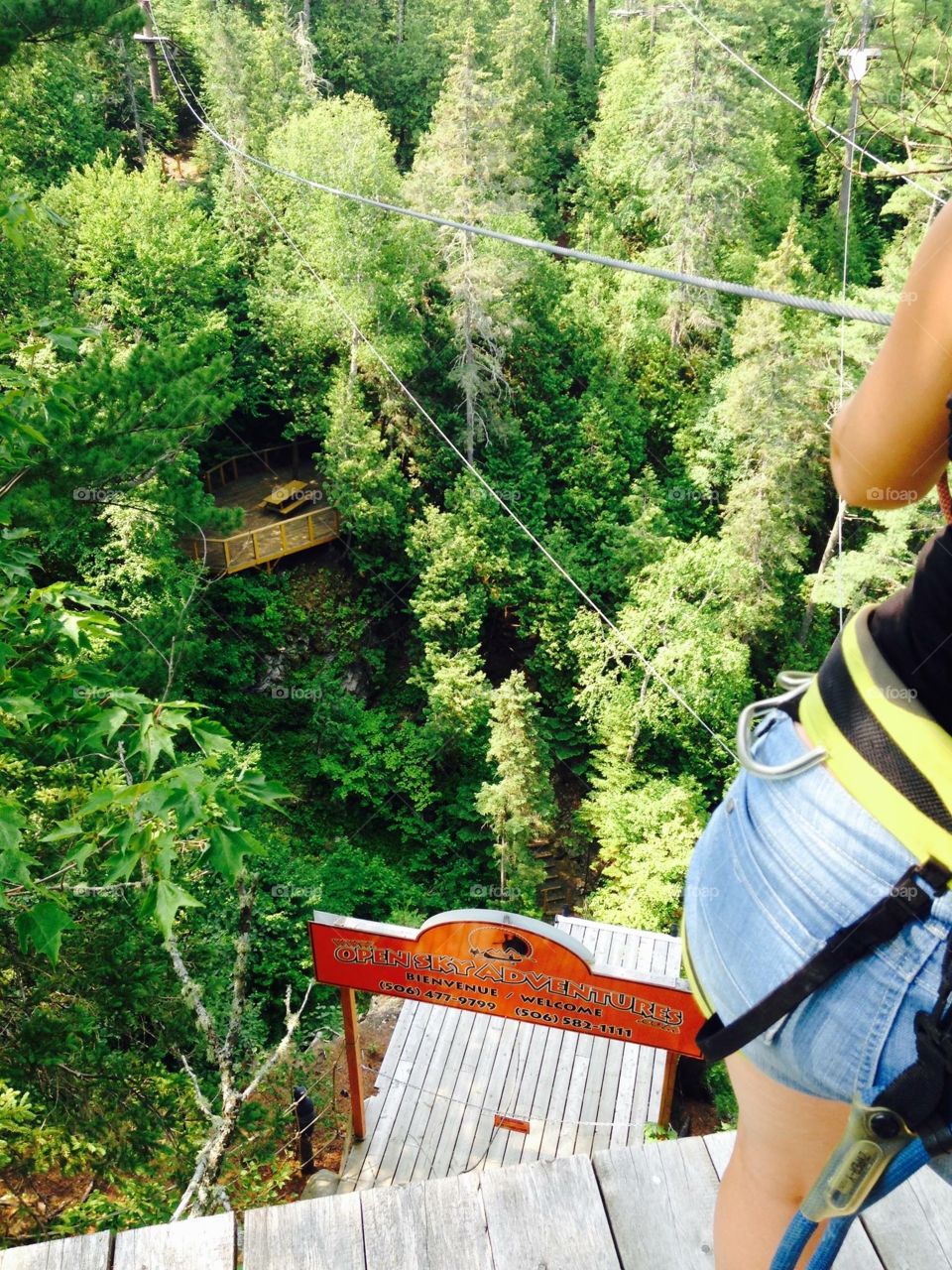 Zip lining in the  gorges 