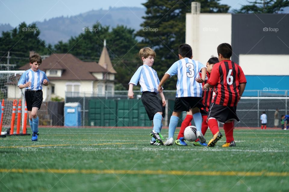 Boys Playing Soccer