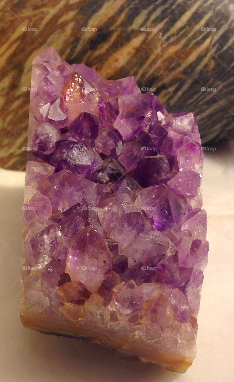 Raw amethyst quartz cluster, February birthstone