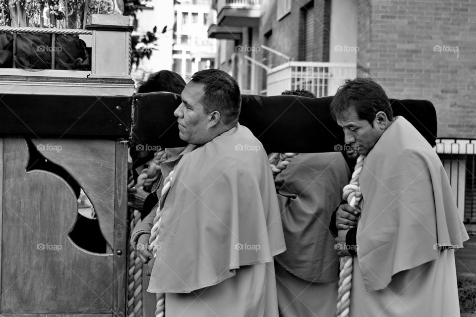 Peruvian religious ceremony, immaculate virgin of the door Qtuxo