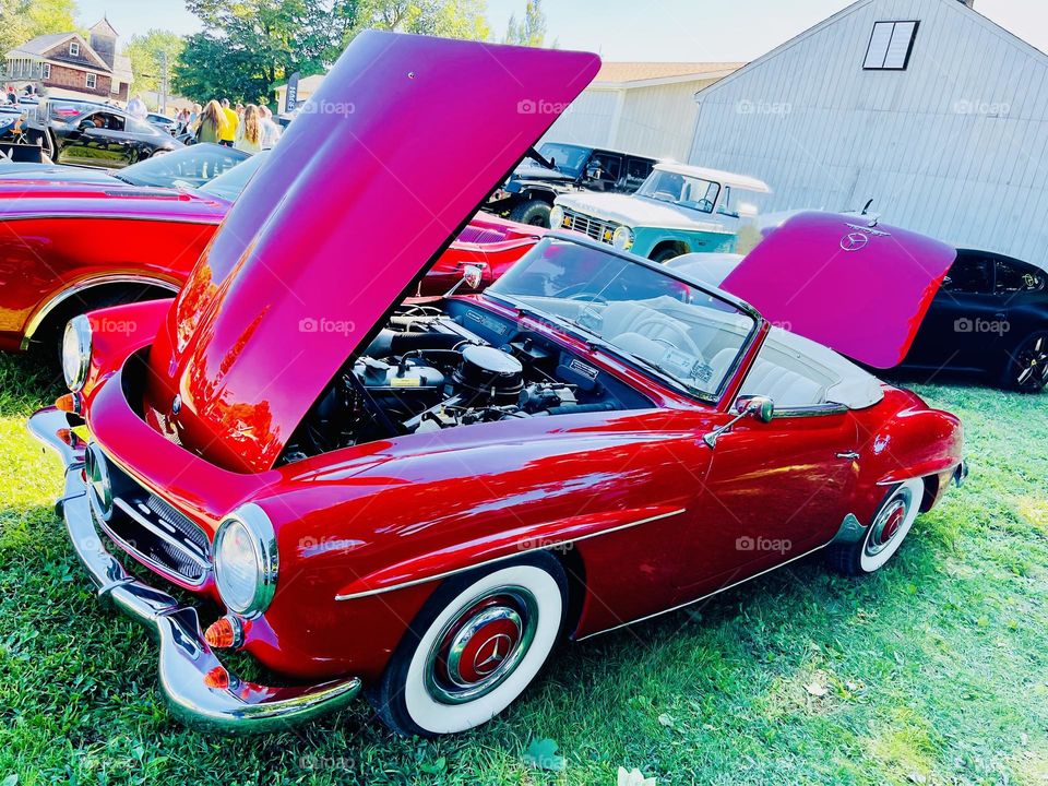 This shade of red on this car is one of the many shades of red captured in an autumn red colo palette. 