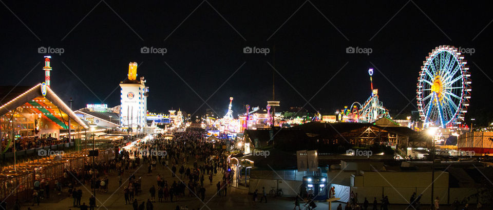 Oktoberfest at night