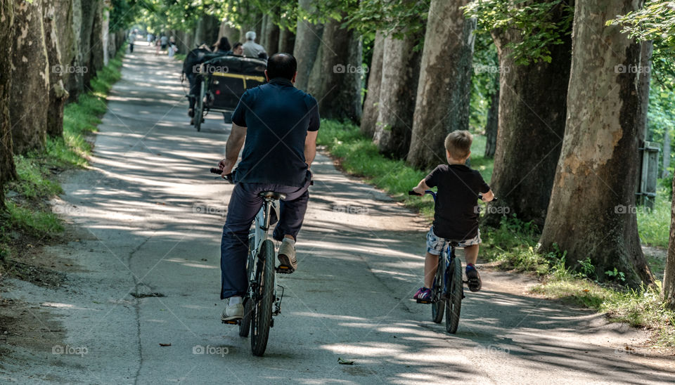 Biking over alley