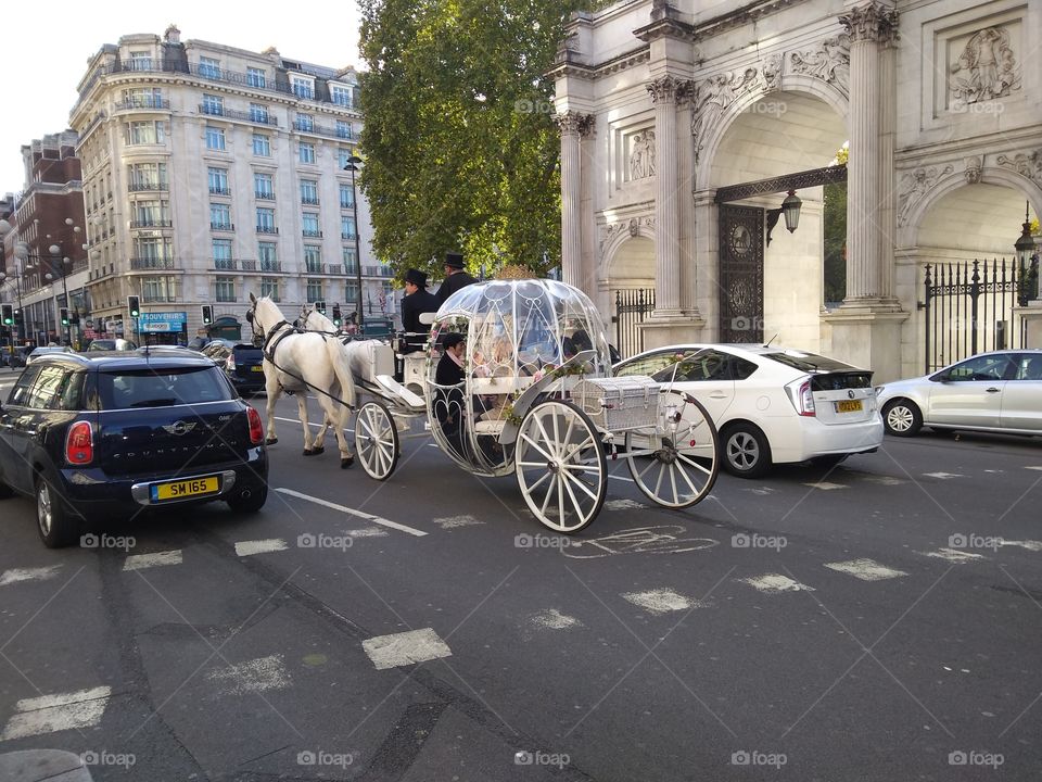 A wedding carriage
