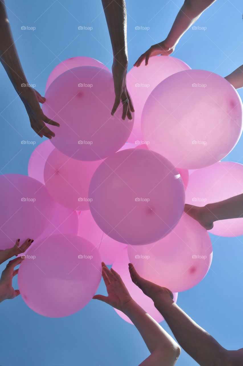 Pink balloons 