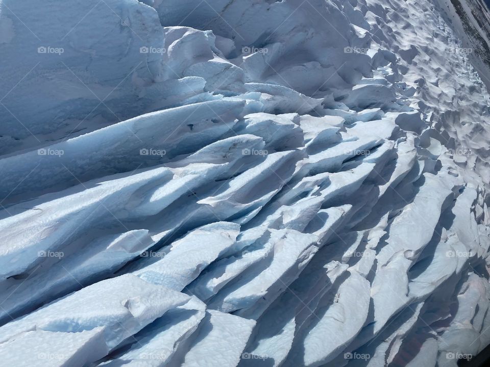 Knik river Glacier ice from the air in Palmer, Alaska 