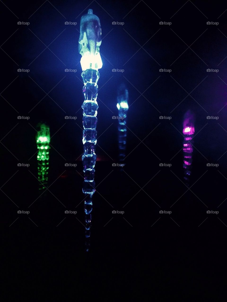 Neon icicles