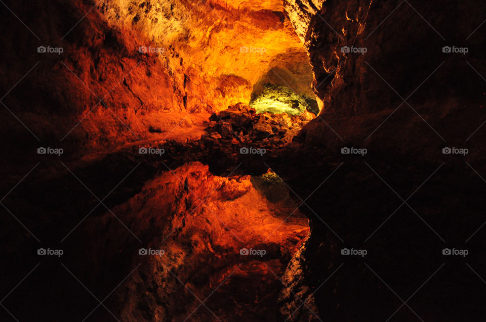 No Person, Cave, Subway System, Rock, Geology