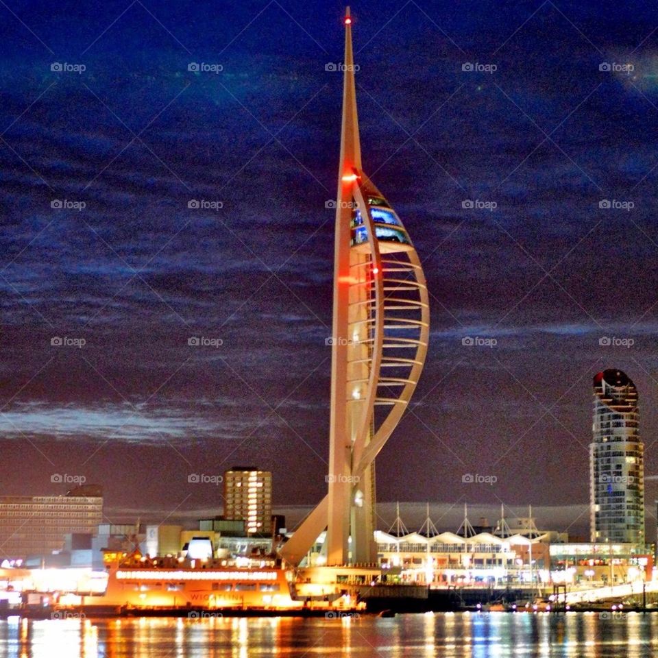 Portsmouth at night