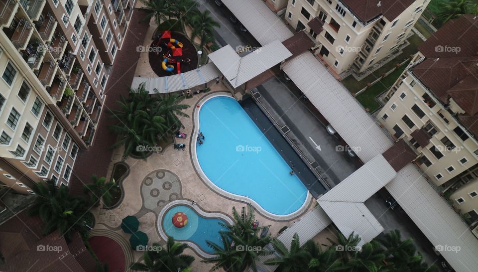 View of pool from condo Kuala Lumpur 