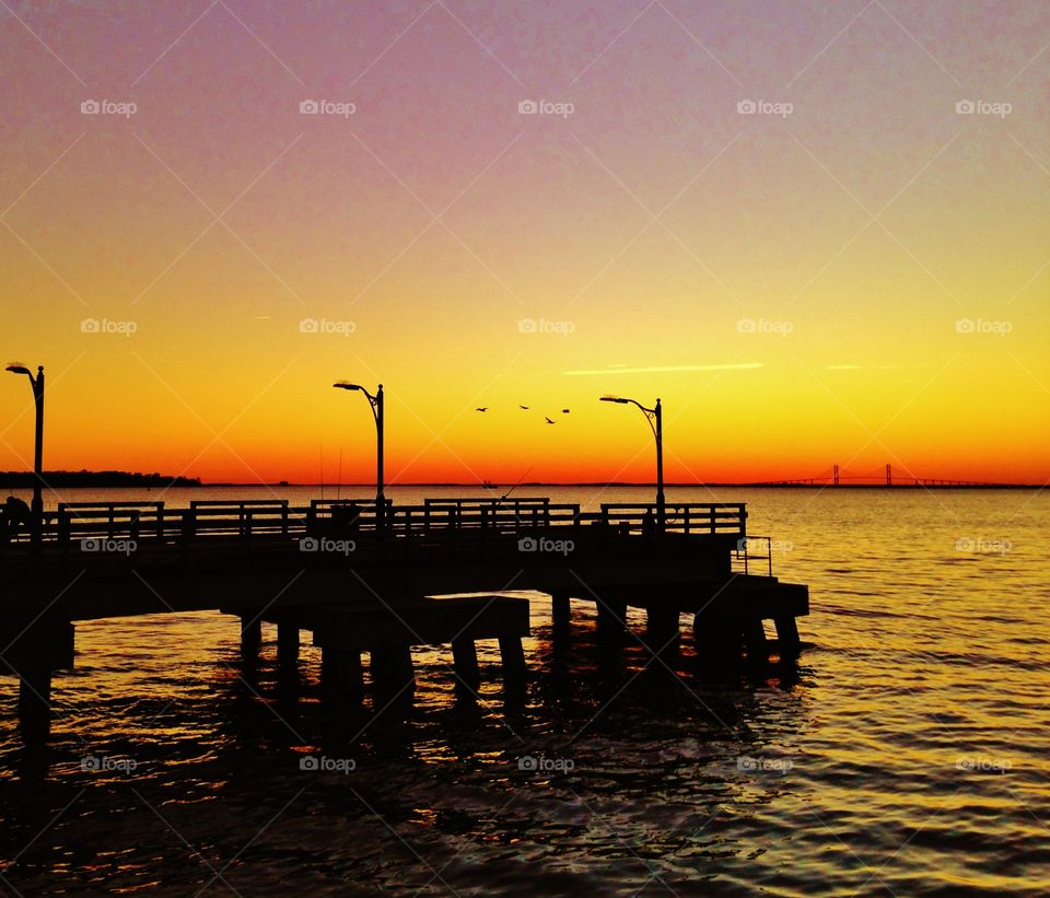 Dock at sunset