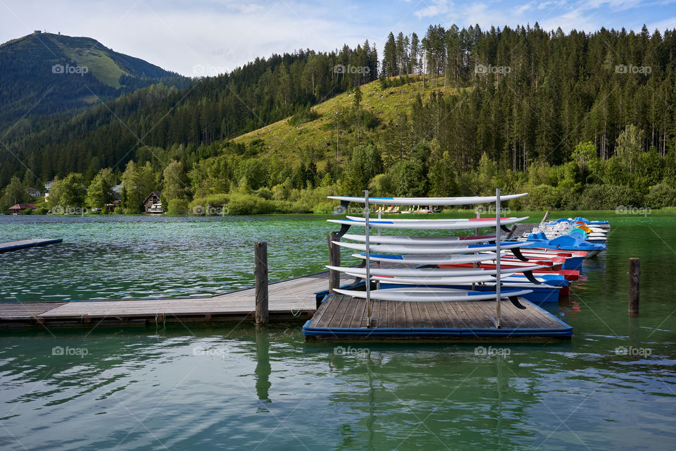 Alpine lake in summer