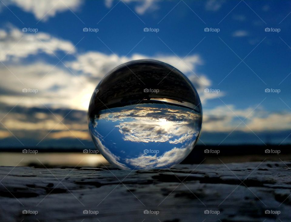 Sunset through the Lens Ball