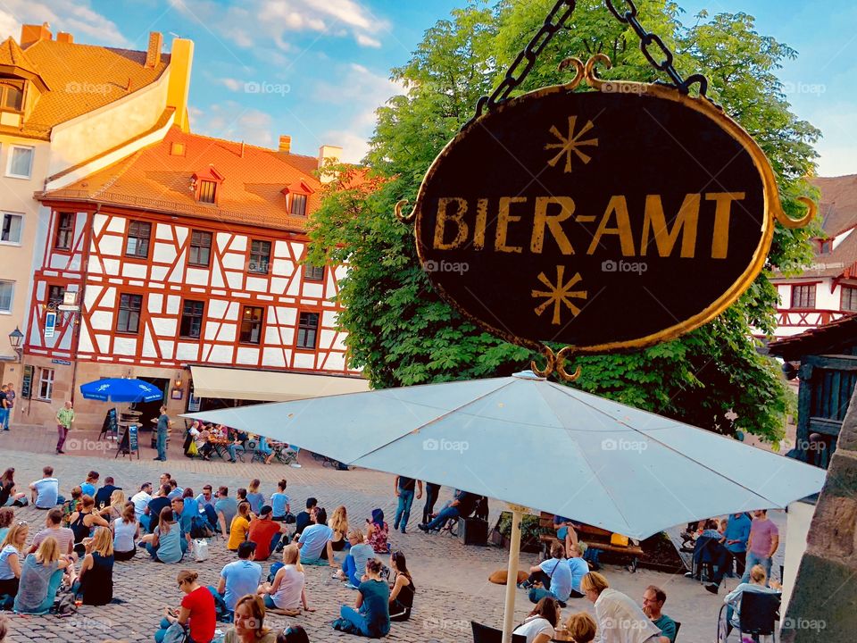 Bier-Amt Schild beim Wanderer in Nürnberg 