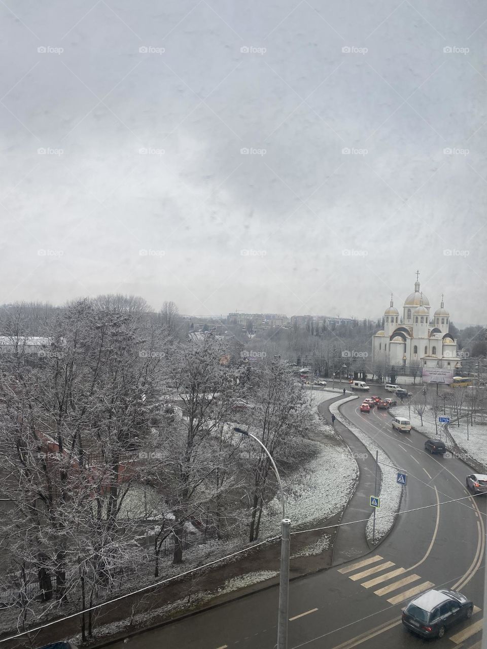 Winter Ukrainian church 