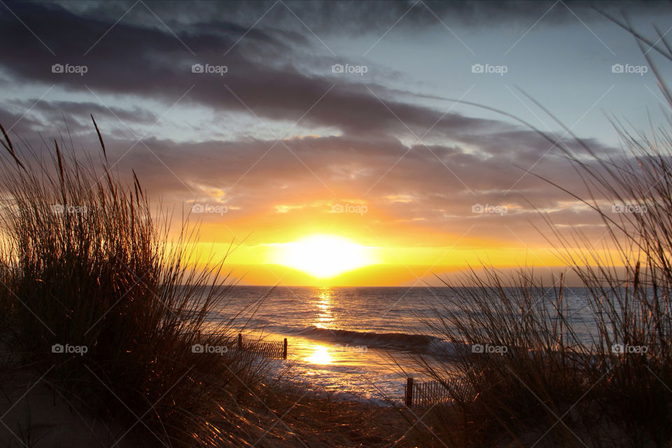 beach sunset sea dunes by danielbritton