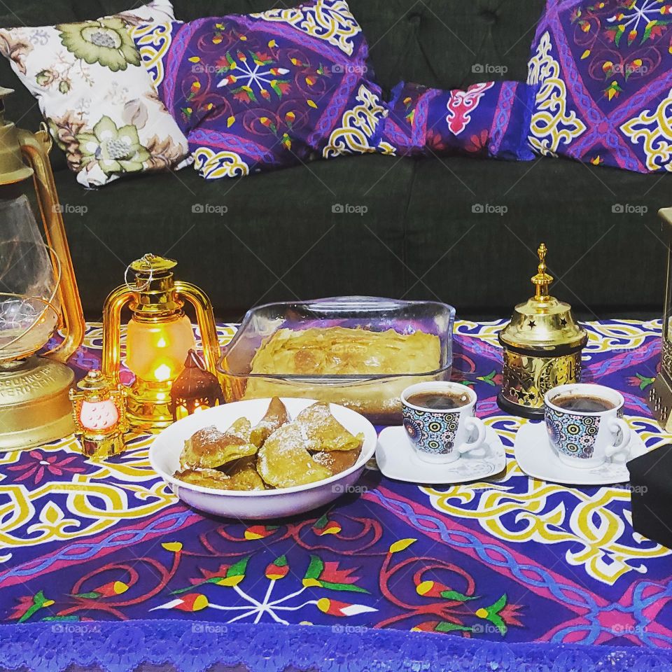 Ramadan atmosphere, decorations and sweets have a special character, a positive feeling of blessed days