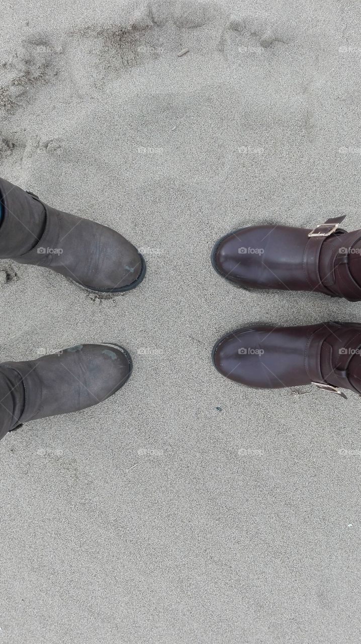 Boots in the sand