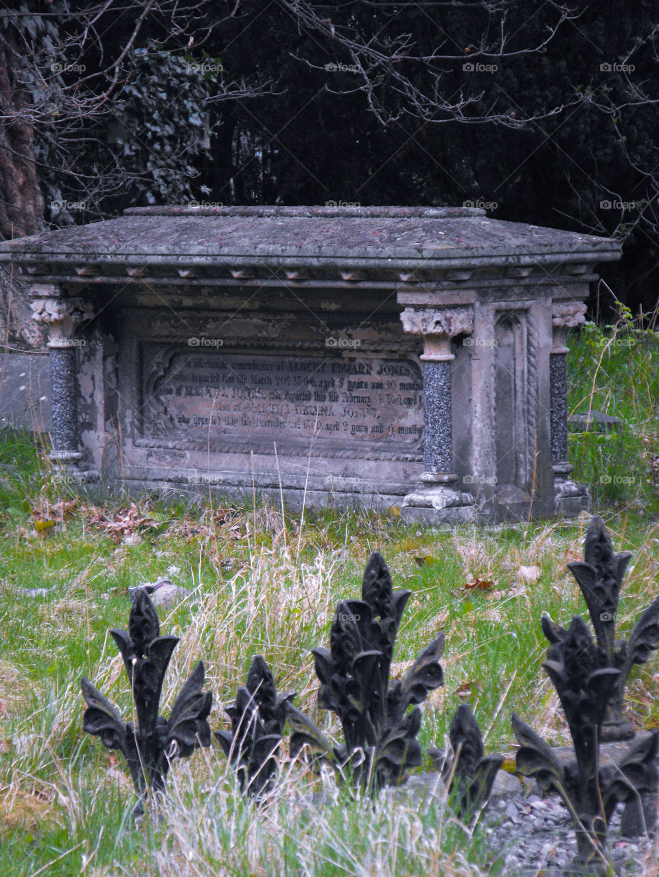 An old cemetery in Newtown Powys Wales