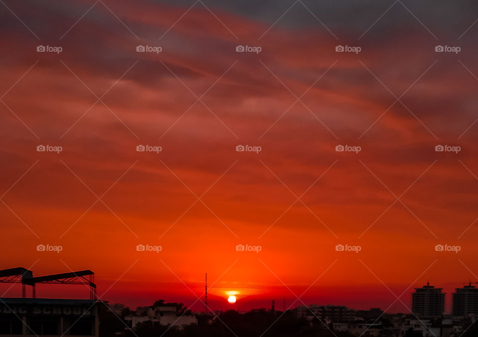 Red sky, click by Xiaomi redmi