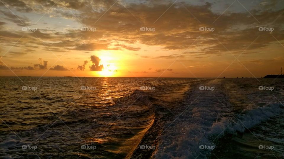 Sunset in Maldives