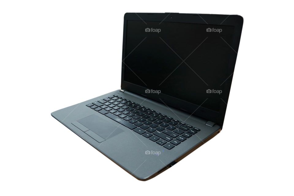 Portable computer or laptop on a white background