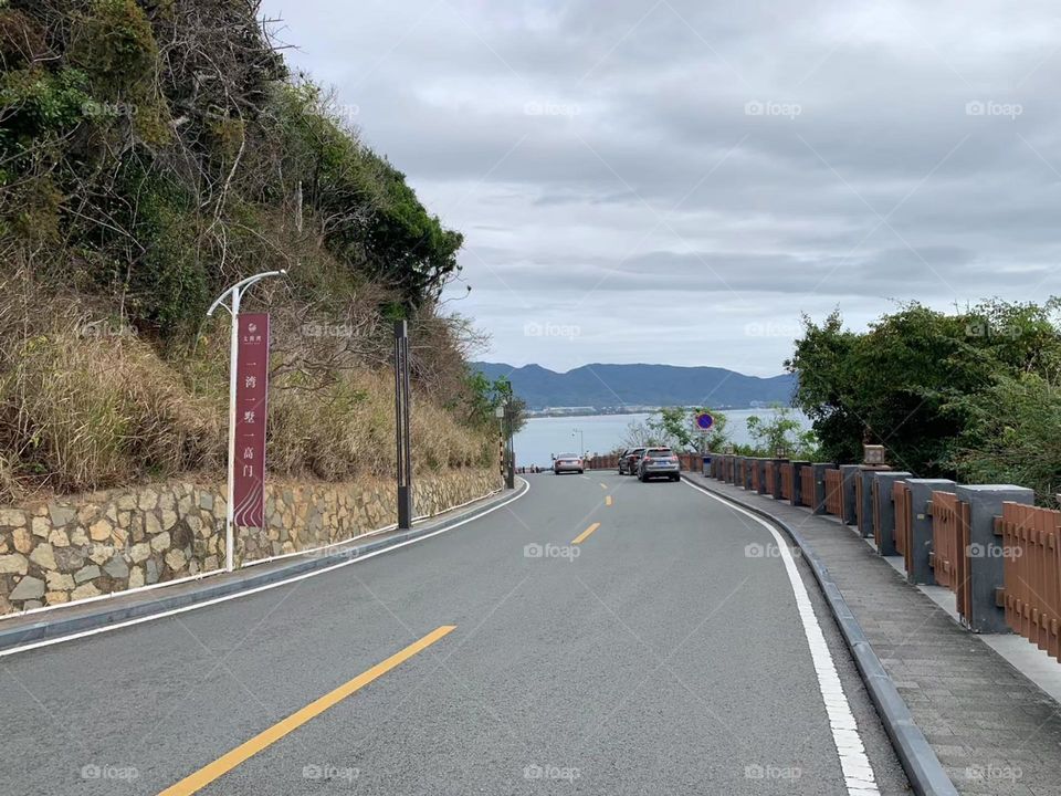 Beach road in Sanya