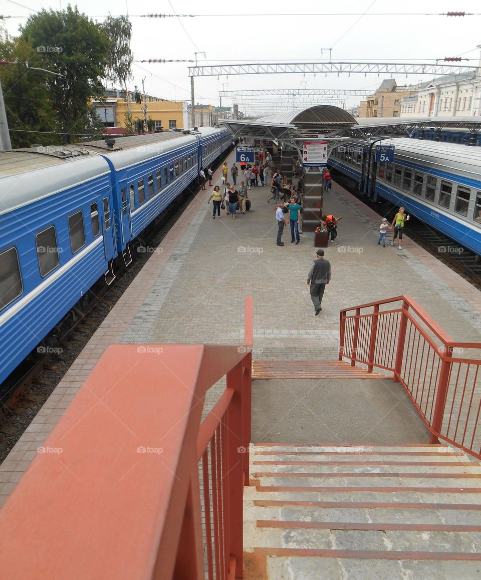 road trip railway station summer travel