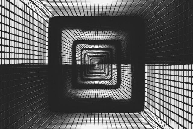 Empty dark tunnel