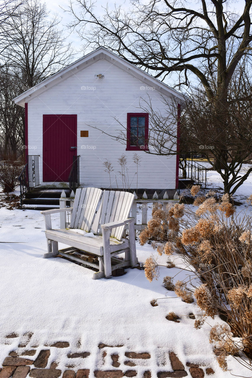 Cottage in the snow