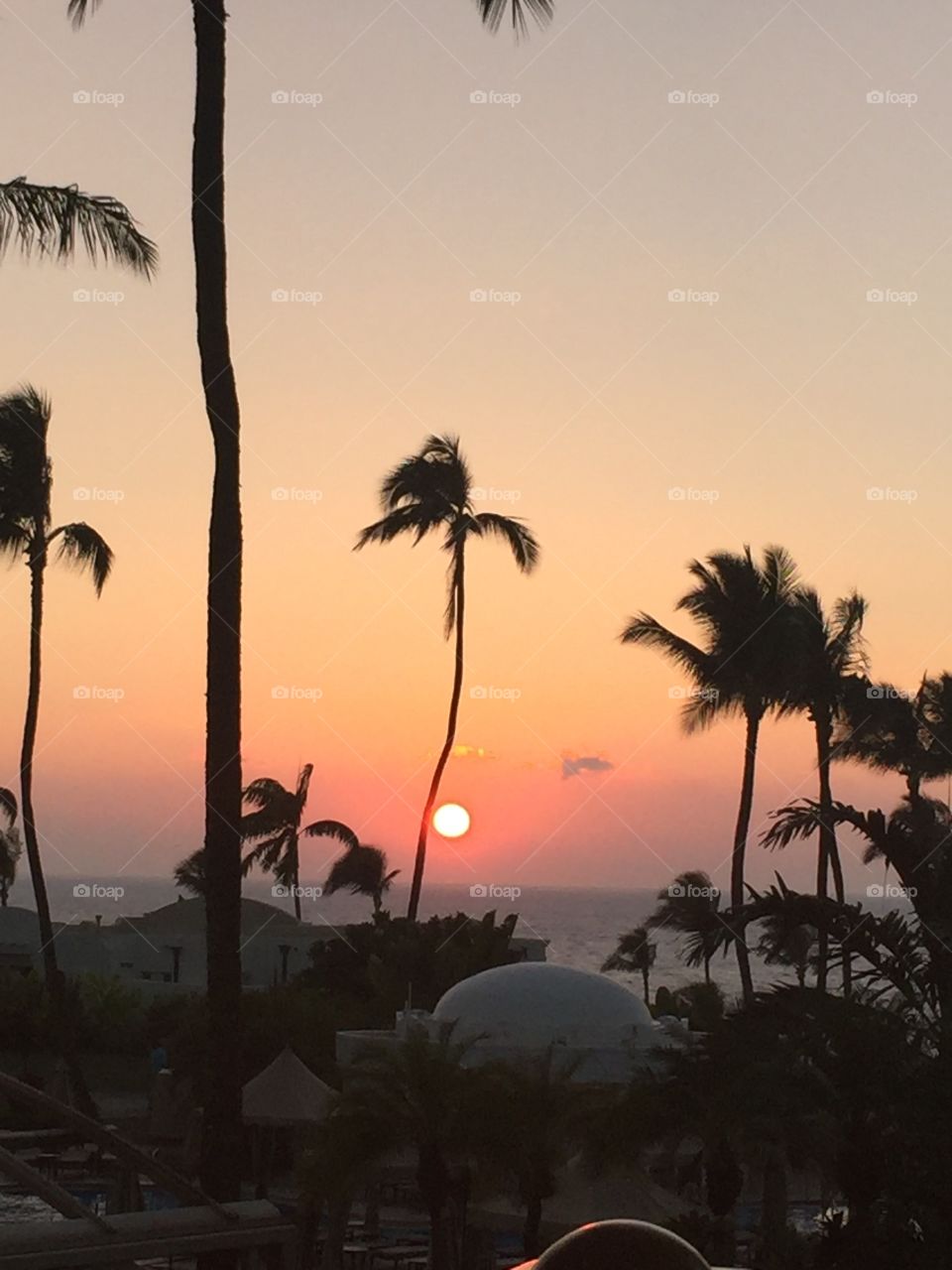 Maui sunset. From our favorite cocktail bar, Fairmont Kia Lani