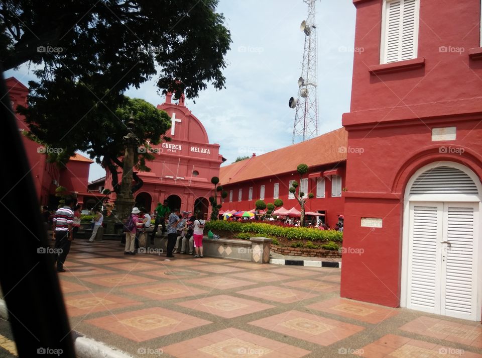 red church melaka. I visited there yesterday and took a picture of it.